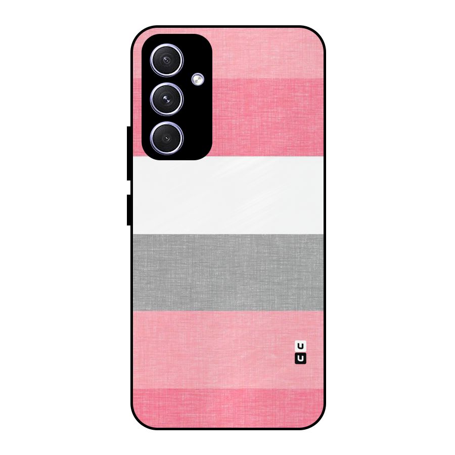 Shades Pink Stripes Metal Back Case for Galaxy A54
