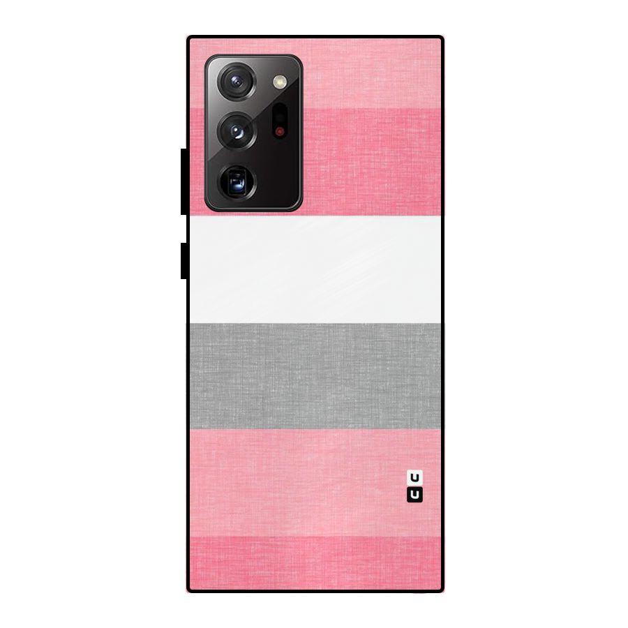 Shades Pink Stripes Metal Back Case for Galaxy Note 20 Ultra