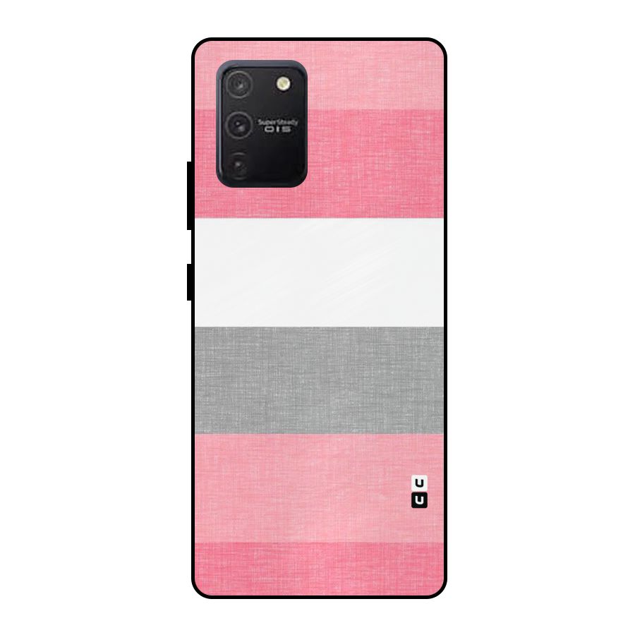 Shades Pink Stripes Metal Back Case for Galaxy S10 Lite