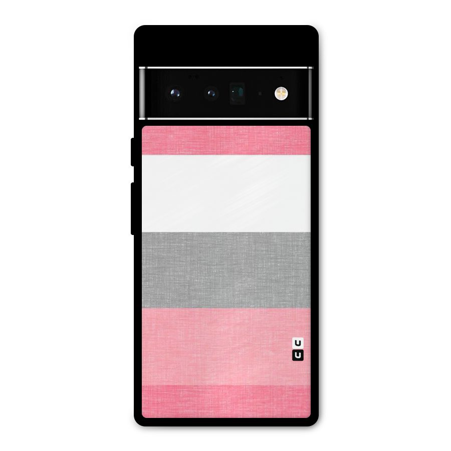 Shades Pink Stripes Metal Back Case for Google Pixel 6 Pro