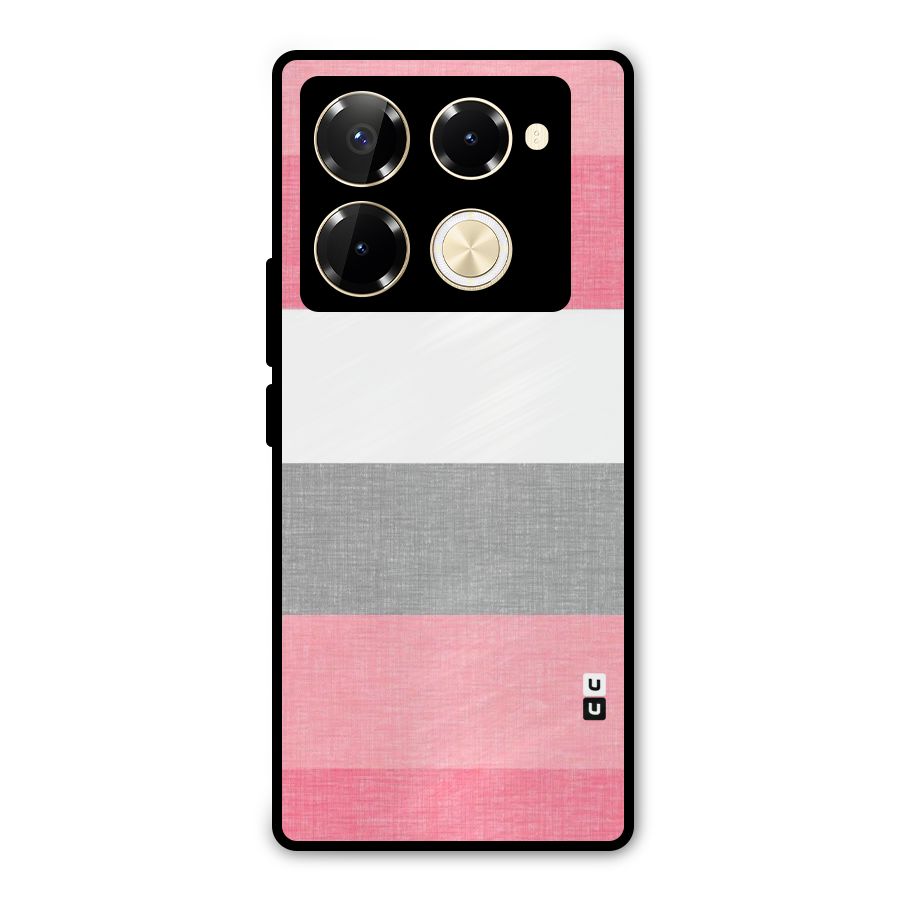 Shades Pink Stripes Metal Back Case for Infinix Note 40 Pro