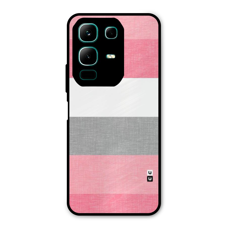 Shades Pink Stripes Metal Back Case for Infinix Note 50x