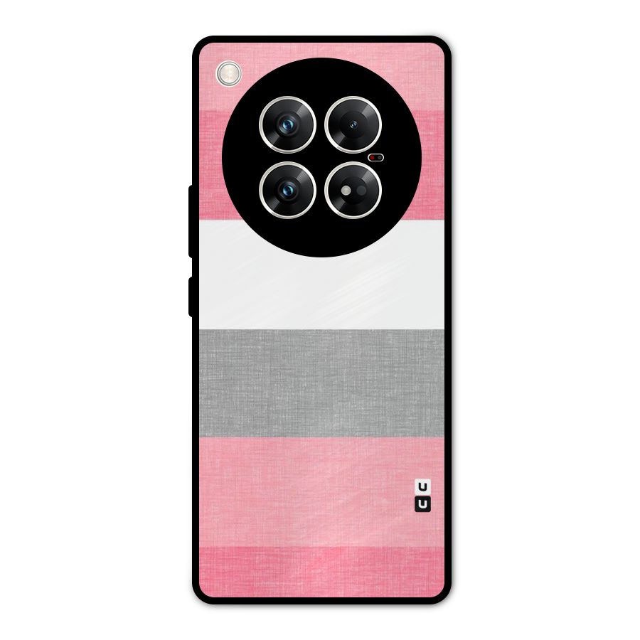 Shades Pink Stripes Metal Back Case for Infinix Zero 40 5G