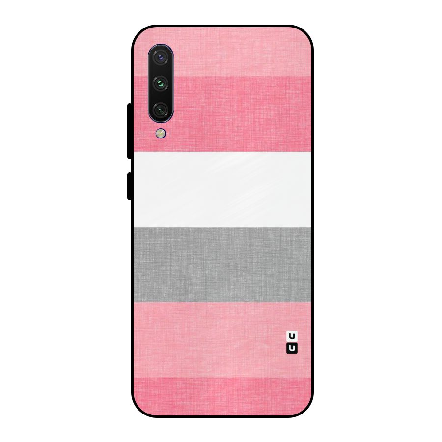 Shades Pink Stripes Metal Back Case for Mi A3