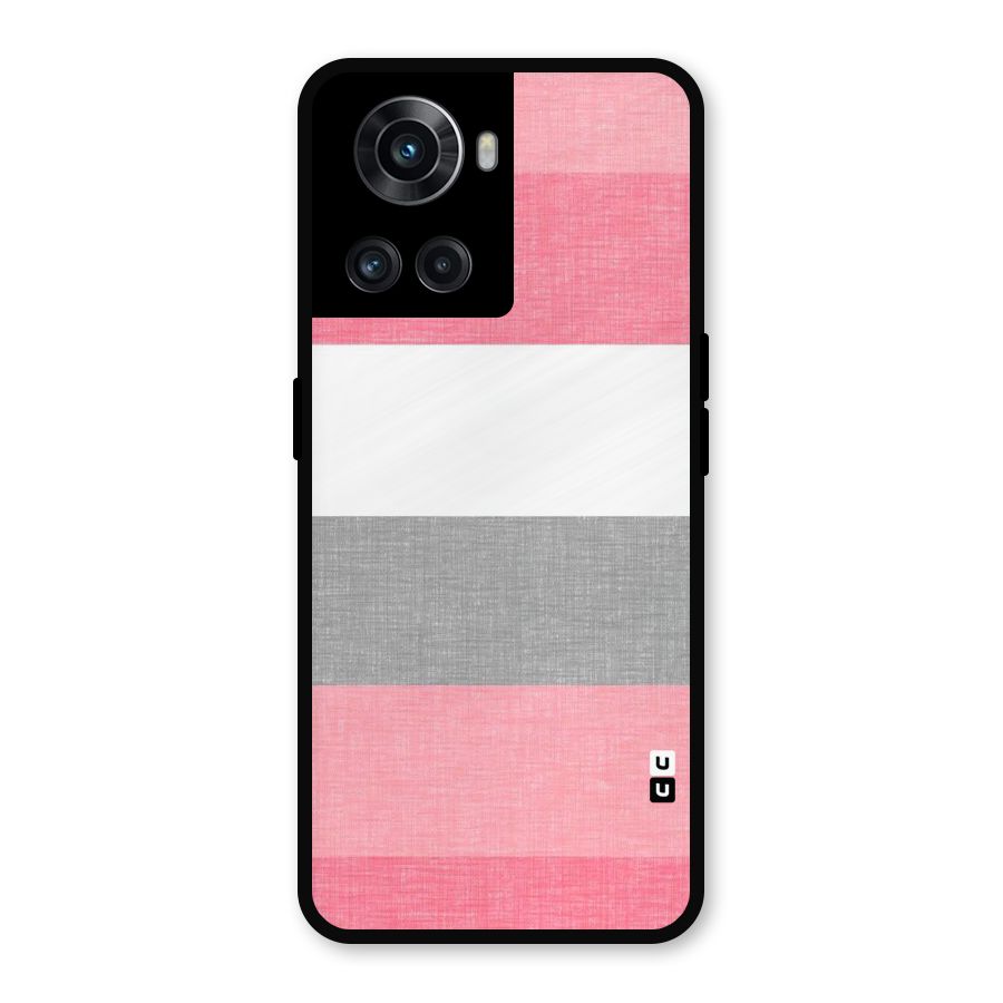 Shades Pink Stripes Metal Back Case for OnePlus 10R