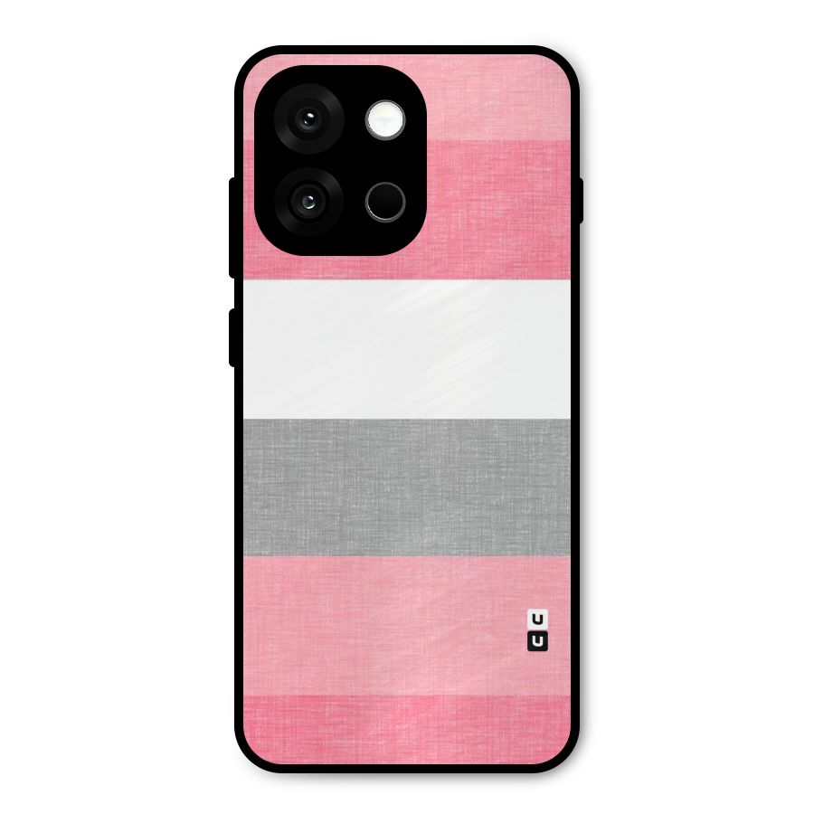 Shades Pink Stripes Metal Back Case for OnePlus 13s