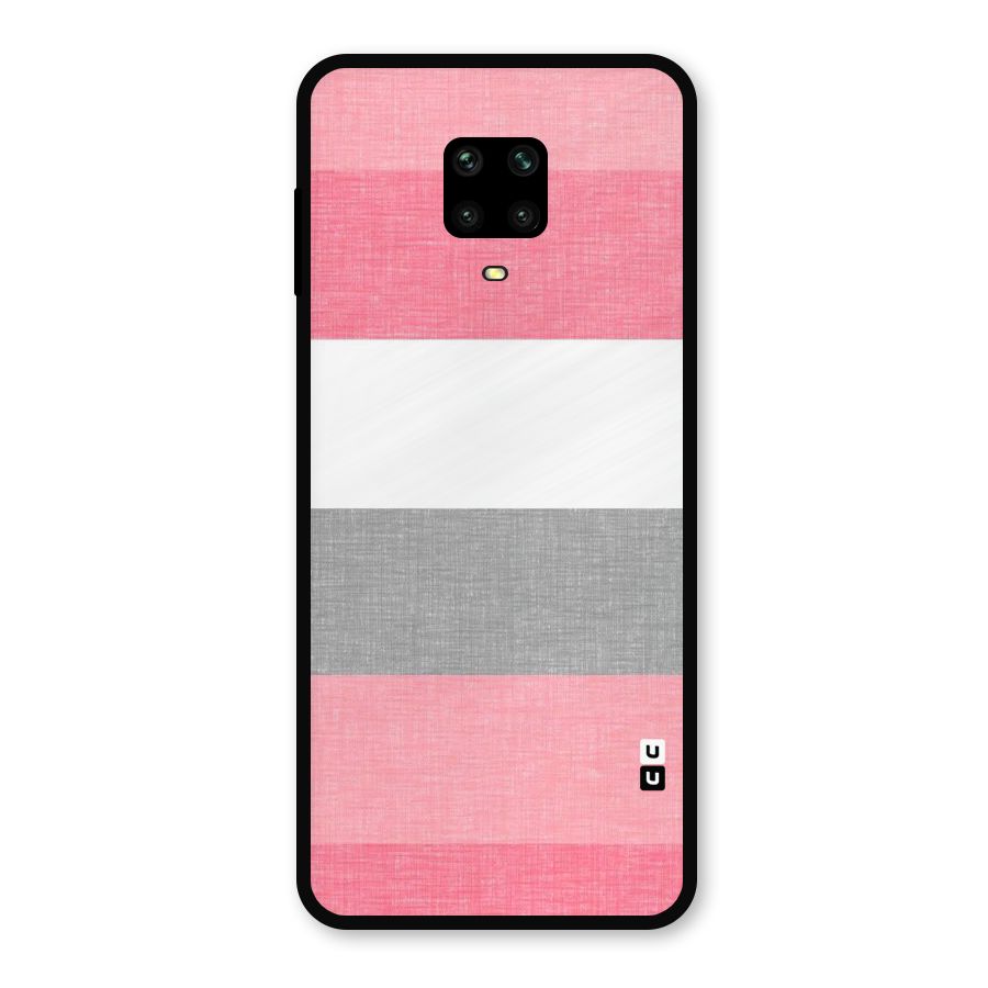 Shades Pink Stripes Metal Back Case for Poco M2