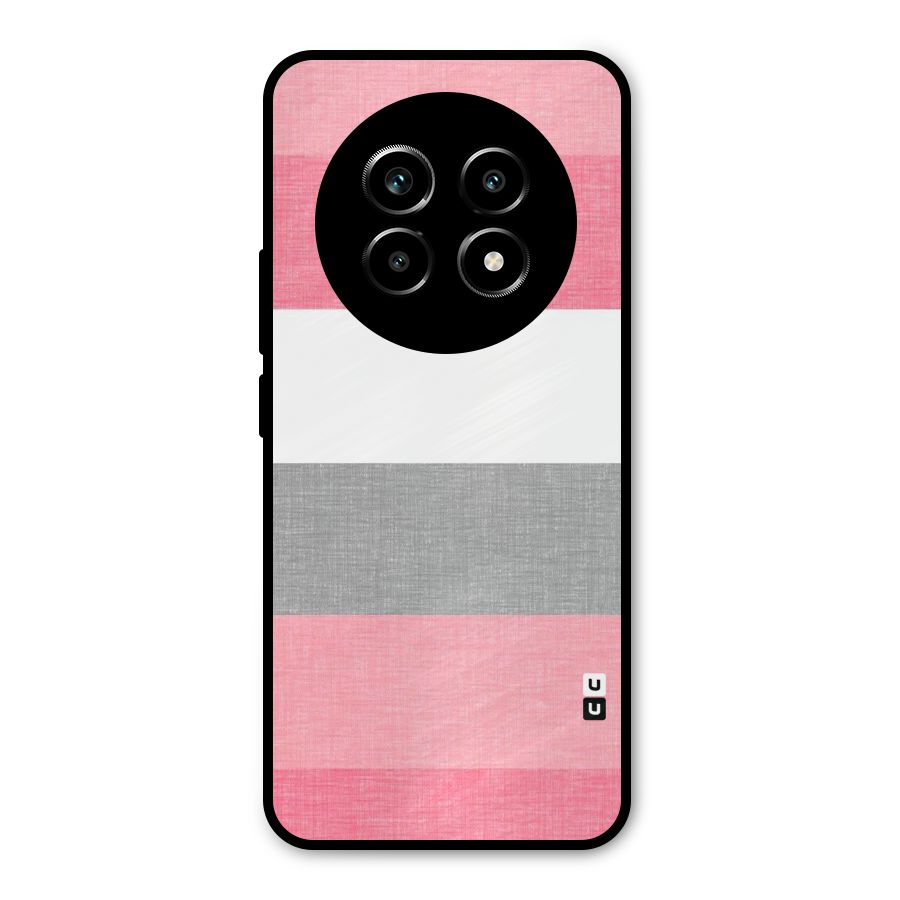 Shades Pink Stripes Metal Back Case for Realme 13 Pro