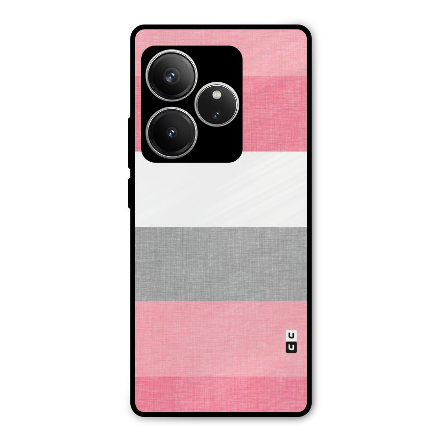 Shades Pink Stripes Metal Back Case for Realme GT 6