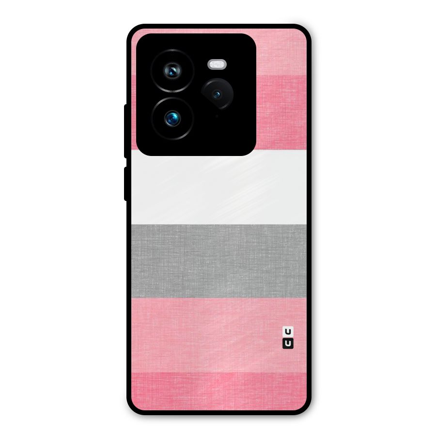 Shades Pink Stripes Metal Back Case for Realme GT 7 Pro