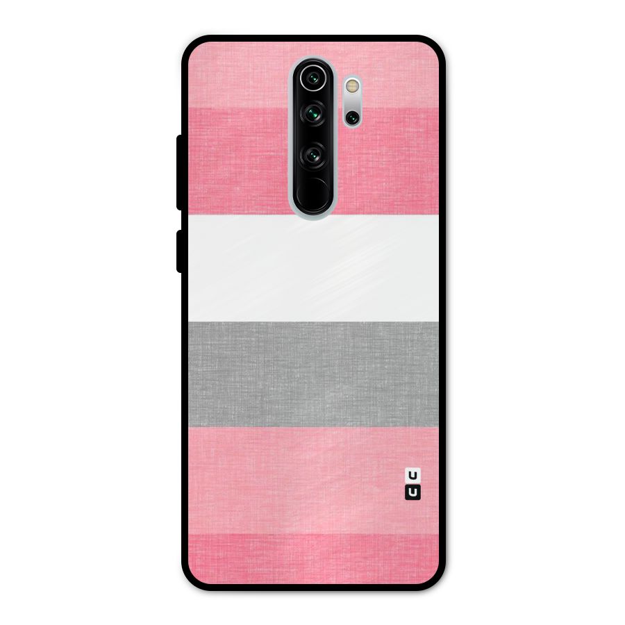 Shades Pink Stripes Metal Back Case for Redmi Note 8 Pro