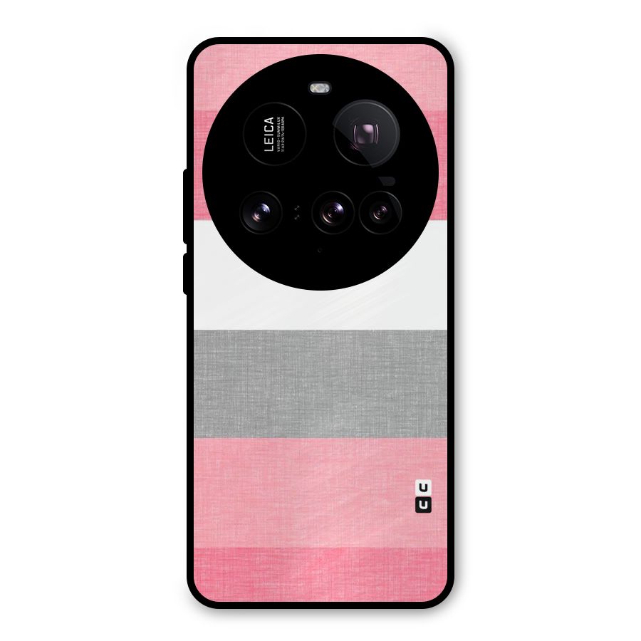 Shades Pink Stripes Metal Back Case for Xiaomi 15 Ultra