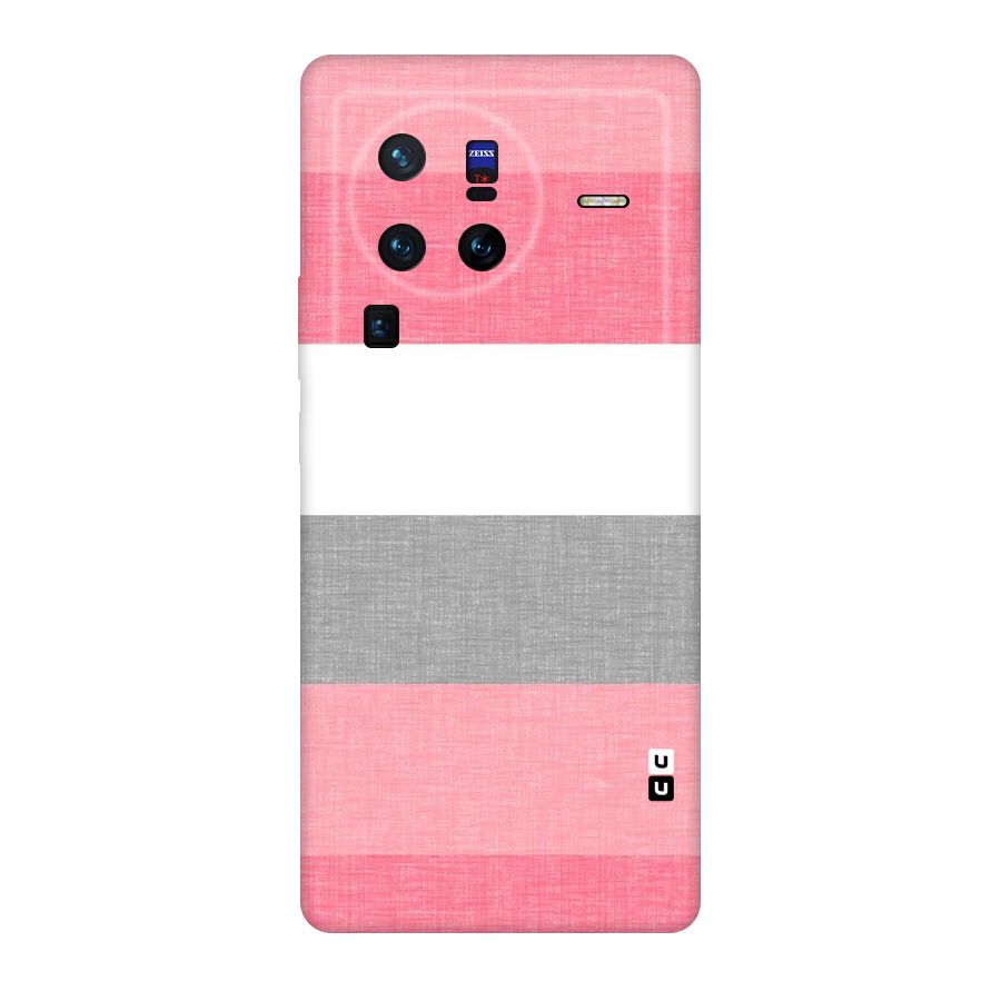 Shades Pink Stripes Original Polycarbonate Back Case for Vivo X80