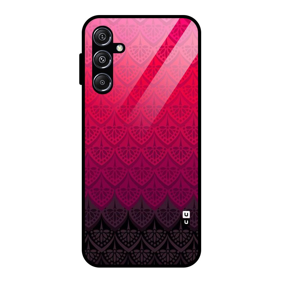 Shades Red Design Glass Back Case for Galaxy M34 5G