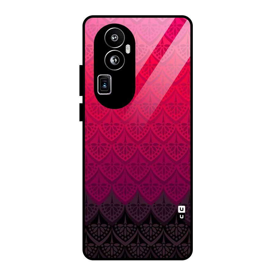 Shades Red Design Glass Back Case for Oppo Reno10 Pro Plus