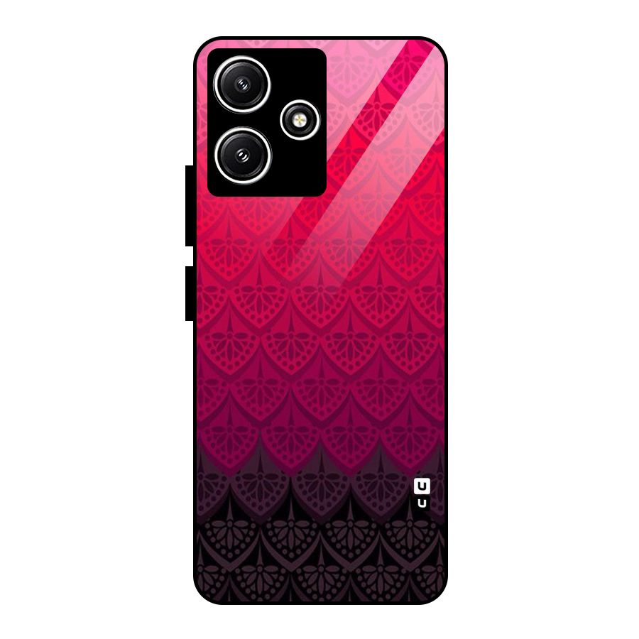 Shades Red Design Glass Back Case for Poco M6 Pro