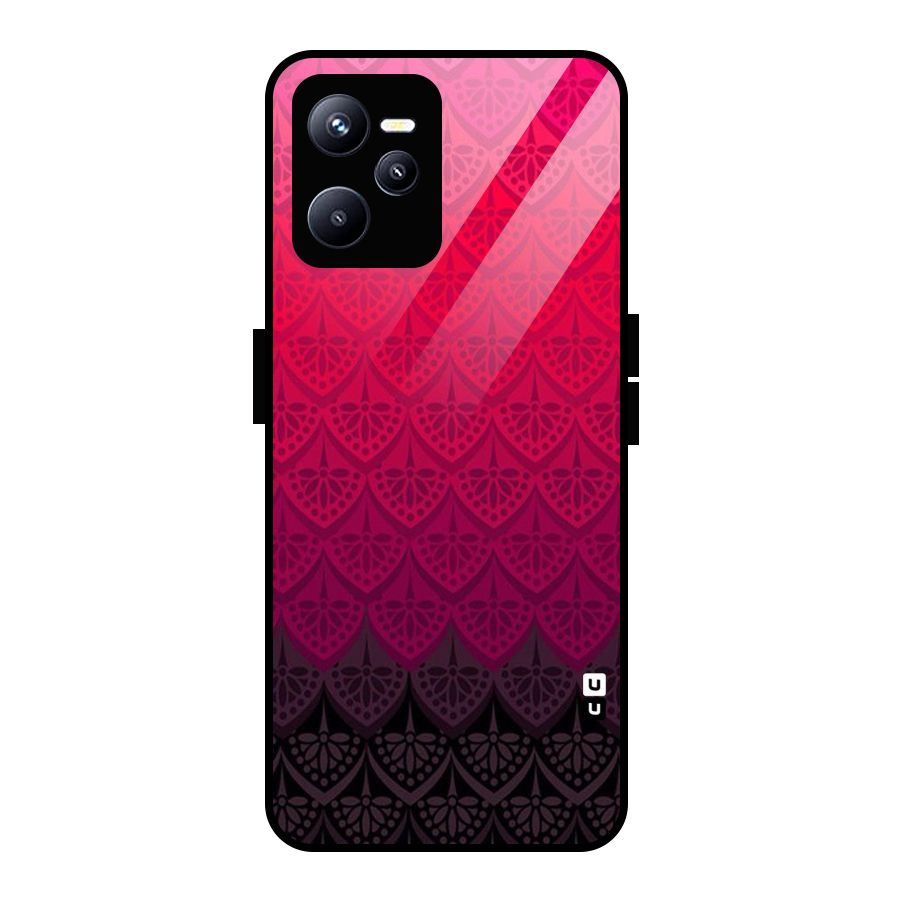 Shades Red Design Glass Back Case for Realme C35