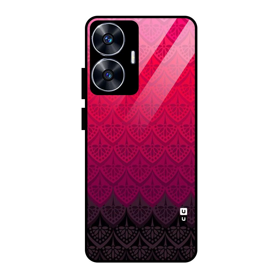 Shades Red Design Glass Back Case for Realme Narzo N55