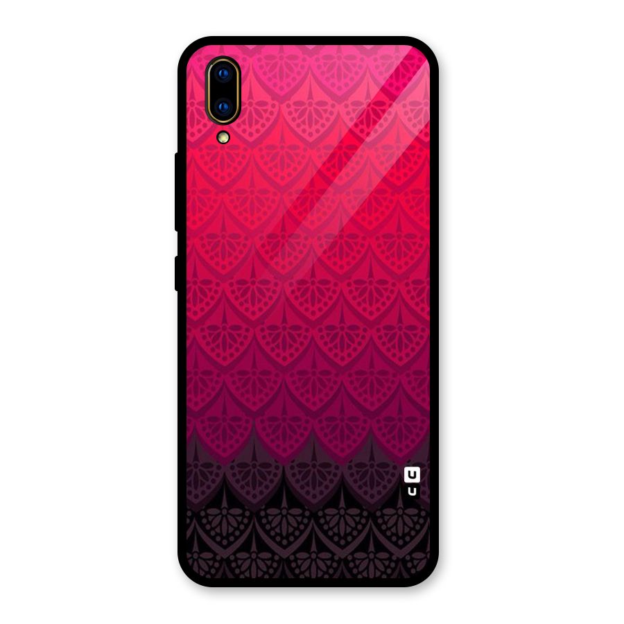 Shades Red Design Glass Back Case for Vivo V11 Pro