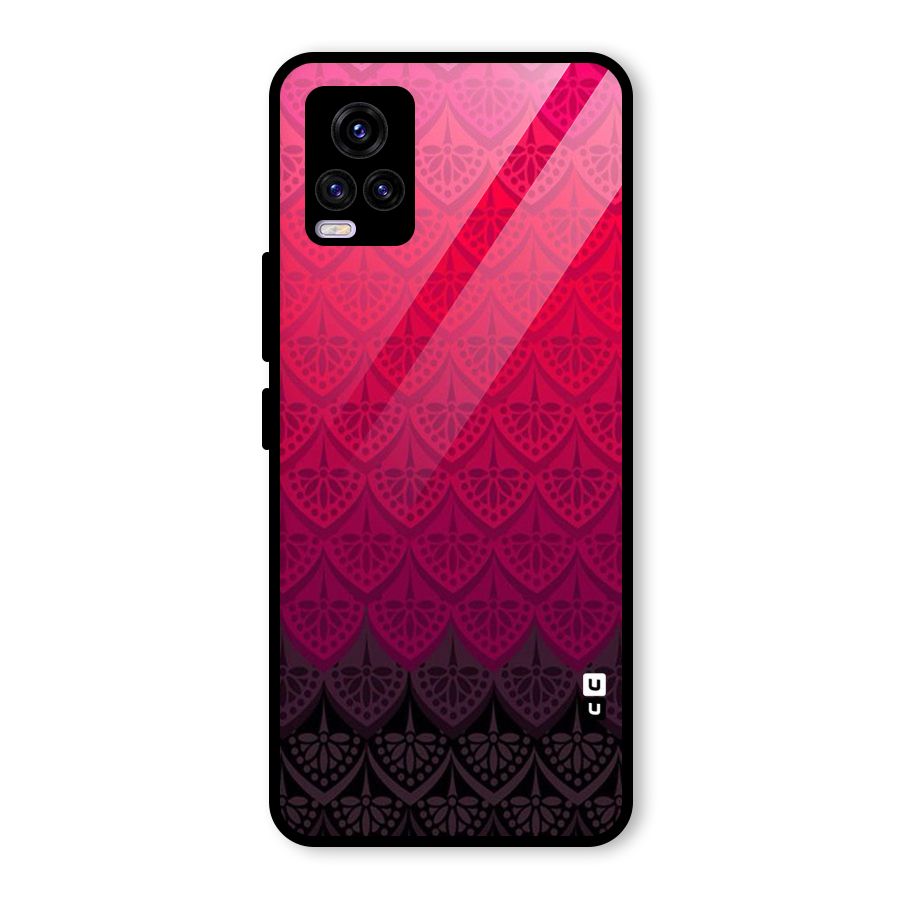 Shades Red Design Glass Back Case for Vivo V20 2021