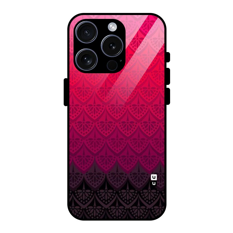 Shades Red Design Glass Back Case for iPhone 15 Pro