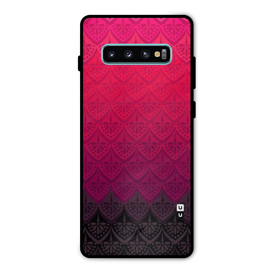 Shades Red Design Metal Back Case for Galaxy S10 Plus