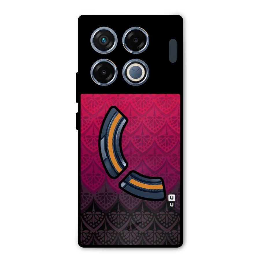 Shades Red Design Metal Back Case for Infinix GT 20 Pro