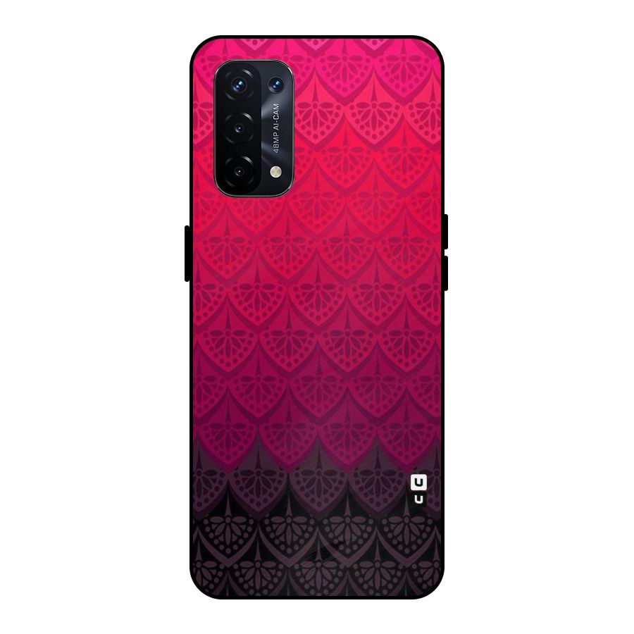 Shades Red Design Metal Back Case for Oppo A74 5G