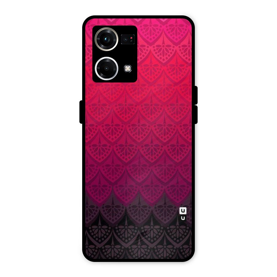 Shades Red Design Metal Back Case for Oppo F21 Pro 4G