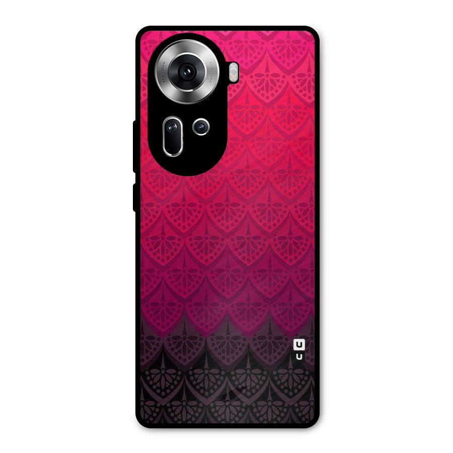 Shades Red Design Metal Back Case for Oppo Reno11 5G