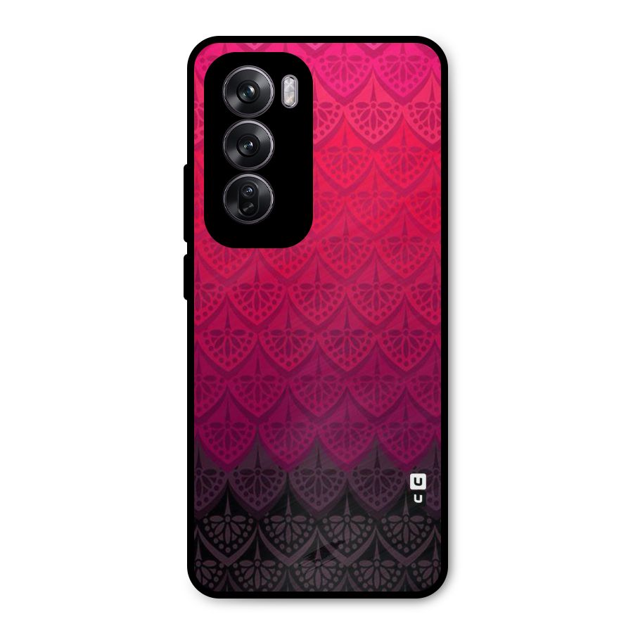 Shades Red Design Metal Back Case for Oppo Reno12 Pro