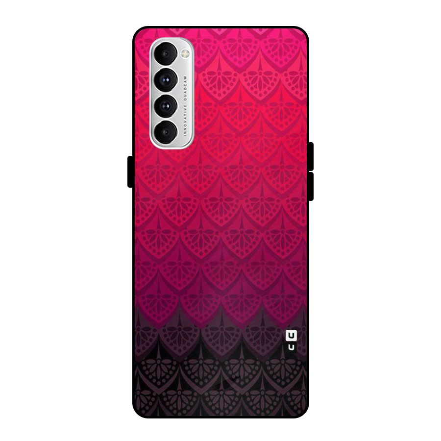 Shades Red Design Metal Back Case for Oppo Reno4 Pro