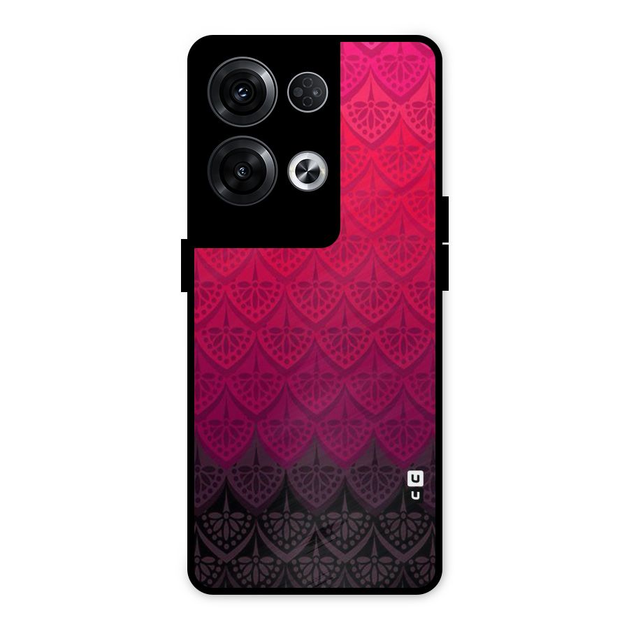 Shades Red Design Metal Back Case for Oppo Reno8 Pro 5G