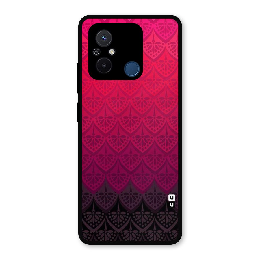 Shades Red Design Metal Back Case for Poco C55
