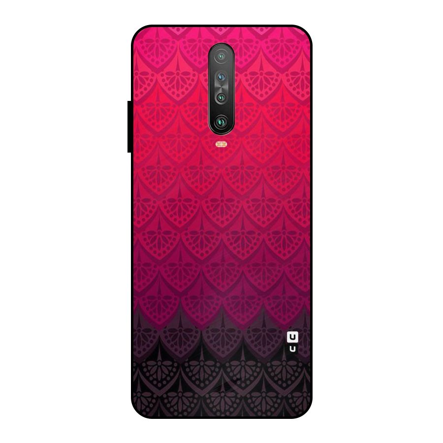 Shades Red Design Metal Back Case for Poco X2