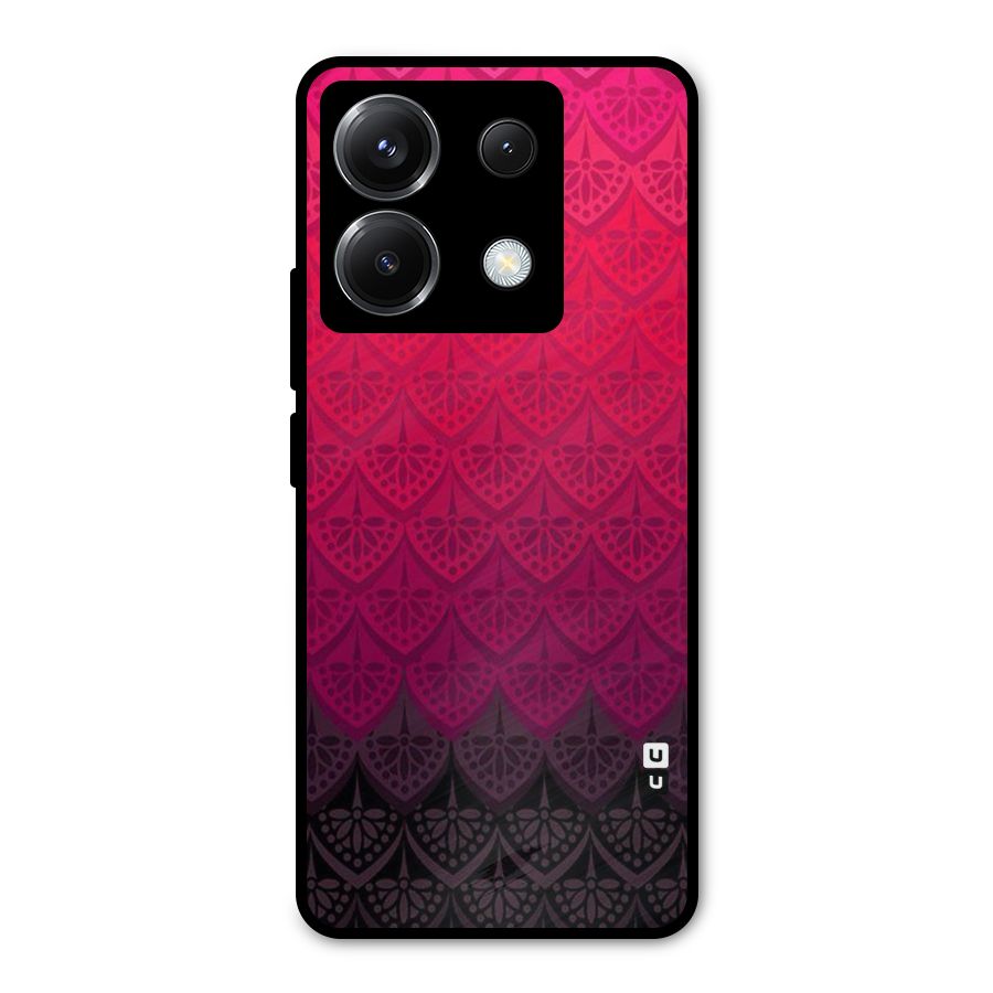Shades Red Design Metal Back Case for Poco X6