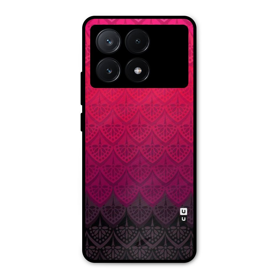 Shades Red Design Metal Back Case for Poco X6 Pro