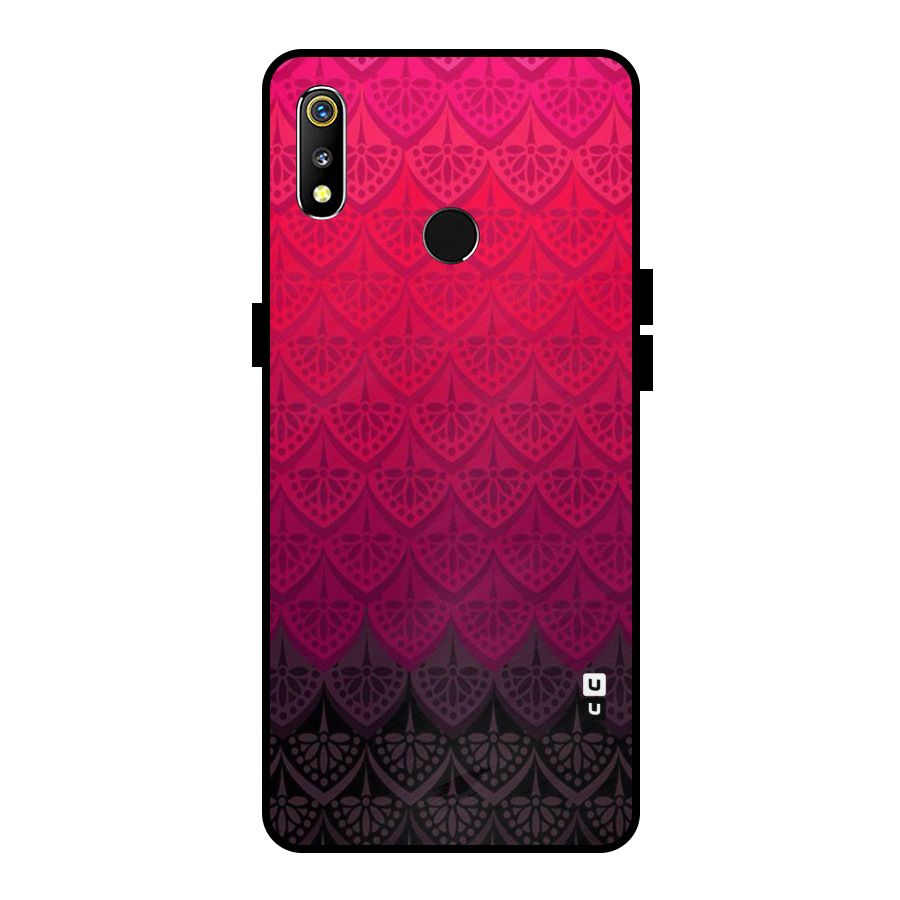 Shades Red Design Metal Back Case for Realme 3i