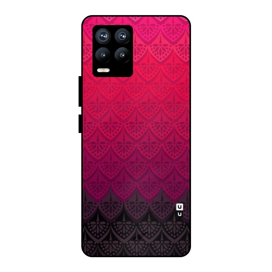 Shades Red Design Metal Back Case for Realme 8