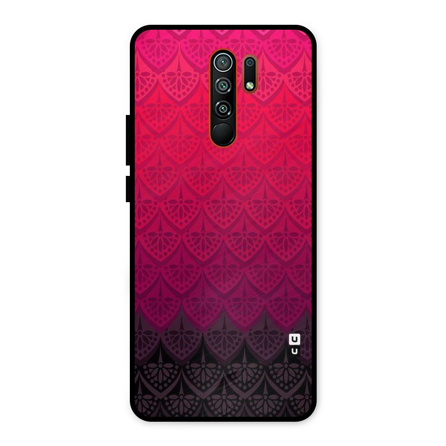 Shades Red Design Metal Back Case for Redmi 9 Prime