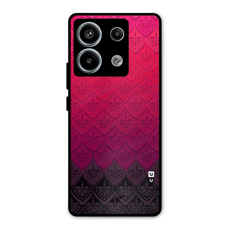 Shades Red Design Metal Back Case for Redmi Note 13 Pro 5G