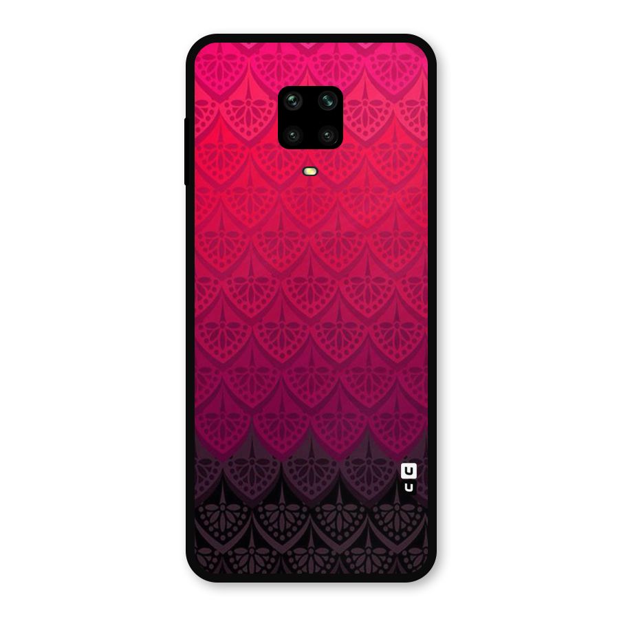 Shades Red Design Metal Back Case for Redmi Note 9 Pro