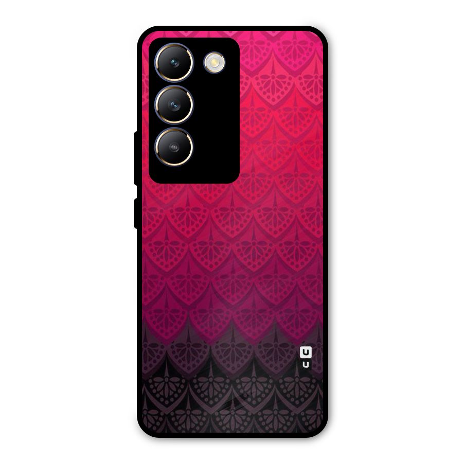 Shades Red Design Metal Back Case for Vivo T3 5G