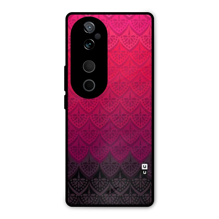 Shades Red Design Metal Back Case for Vivo T3 Ultra