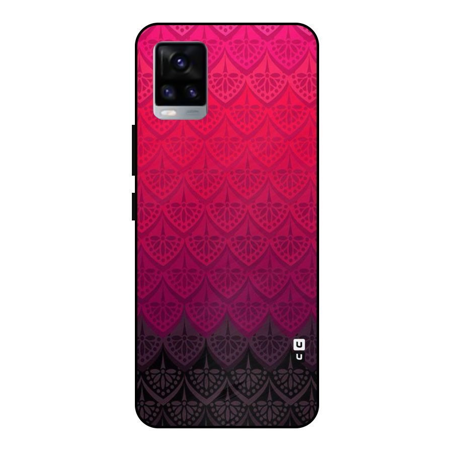 Shades Red Design Metal Back Case for Vivo V20 2021