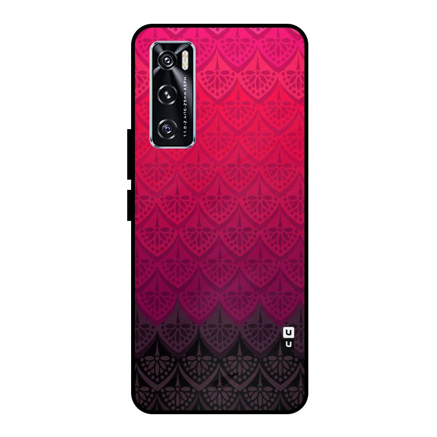 Shades Red Design Metal Back Case for Vivo V20 SE