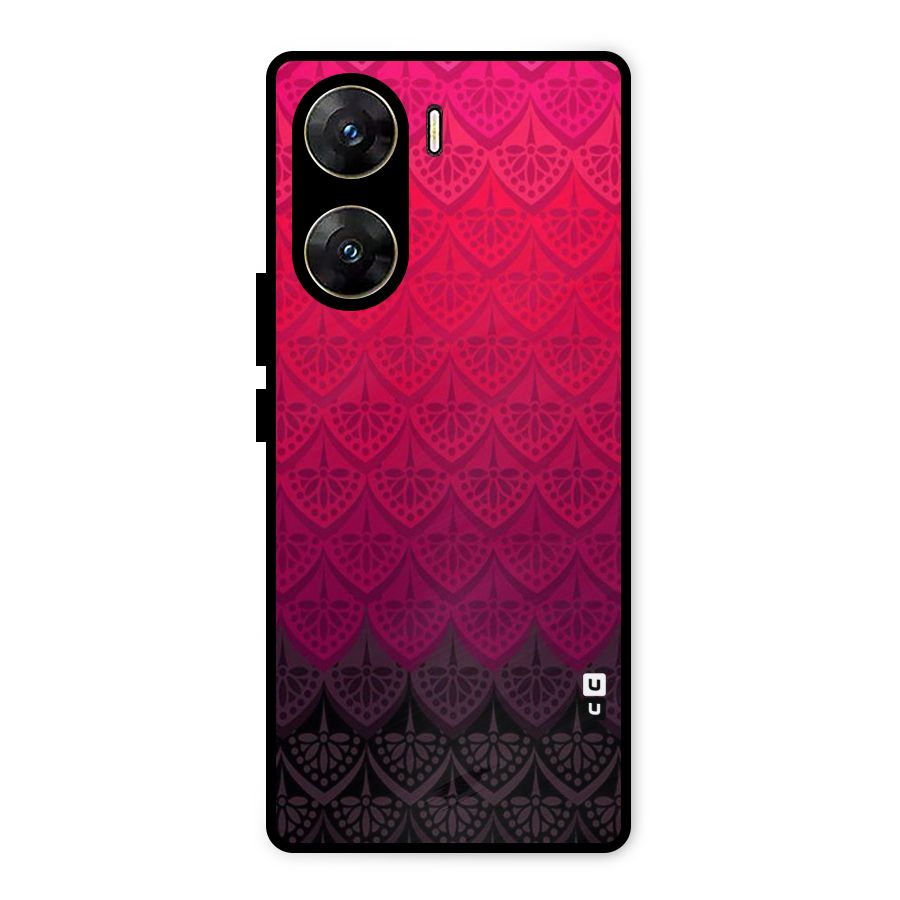 Shades Red Design Metal Back Case for Vivo V29e