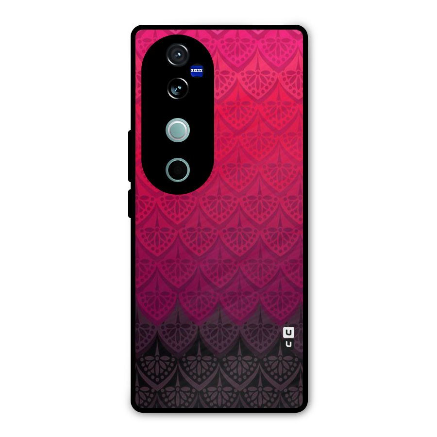 Shades Red Design Metal Back Case for Vivo V40
