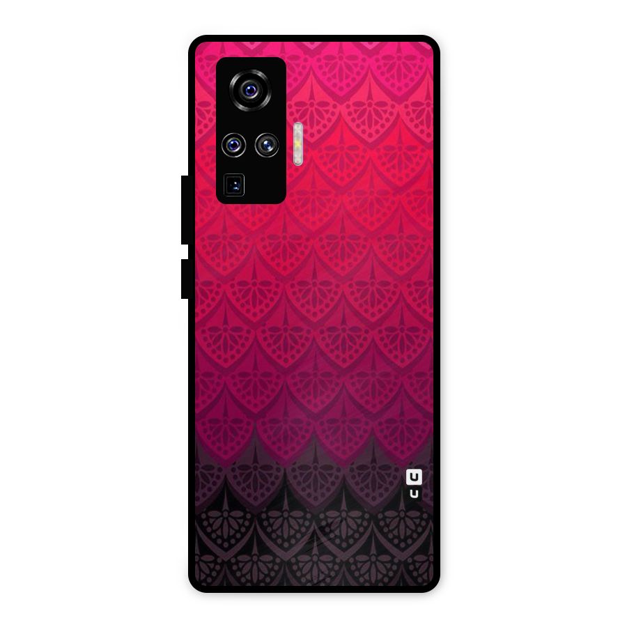 Shades Red Design Metal Back Case for Vivo X50 Pro