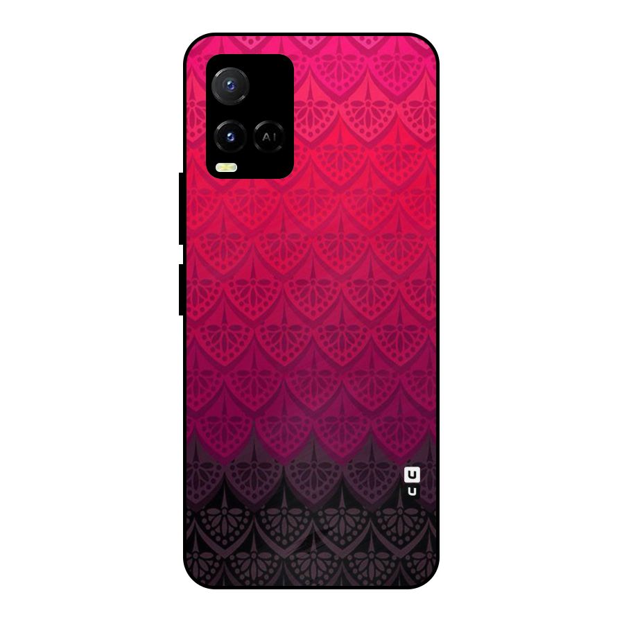 Shades Red Design Metal Back Case for Vivo Y33s